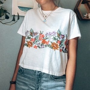 Forever21 Boxy Embroidered Tee